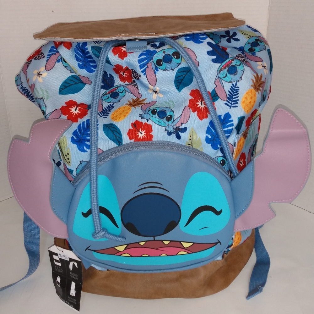 Lilo And Stitch Disney Stitch Lounge Fly Tropical Slouch Backpack-New!